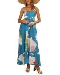 LOEY - Printed Maxi Dress - Lyst