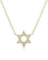 Sabrina Designs - 14k 0.10 Ct. Tw. Diamond Star Of David Pendant - Lyst