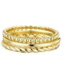 Adornia - 14K Plated Thin Stacking Band Set Ring - Lyst