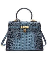 Tiffany & Fred Paris - Alligator-embossed Leather Shoulder Bag - Lyst