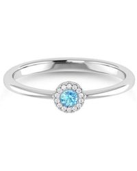 Sabrina Designs - 14K 0.11 Ct. Tw. Diamond & Topaz Ring - Lyst