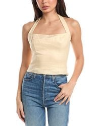 Femme Society - Sleeveless Linen Top - Lyst