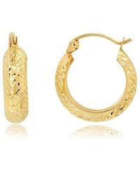MaxColor - 14K Hoop Earrings - Lyst