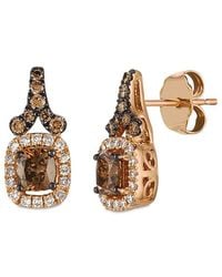 Le Vian - Chocolatier 14k Strawberry Gold 0.77 Ct. Tw. Diamond Earrings - Lyst