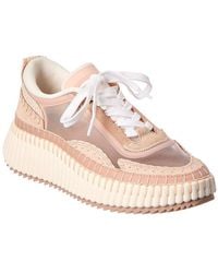Chloé - Nama Nylon & Suede Platform Sneaker - Lyst