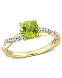 Rina Limor - 14k 1.25 Ct. Tw. Diamond & Peridot Ring - Lyst