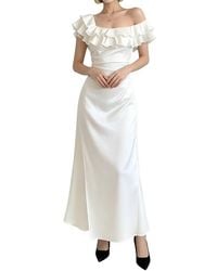 Linda Charm - Cap Sleeve Maxi Dress - Lyst