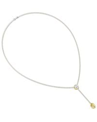 Lab Grown Diamonds - 18K Vermeil 7.04 Ct. Tw. Lab-Grown Diamond Drop Necklace - Lyst