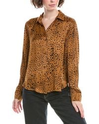 Bella Dahl - Flowy Button-Up Blouse - Lyst