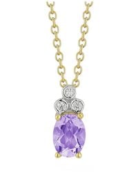 Reiss - 14k 1.19 Ct. Tw. Diamond & Amethyst Necklace - Lyst
