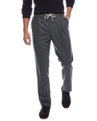 Brunello Cucinelli - Pleated Leisure Fit Wool Pant - Lyst