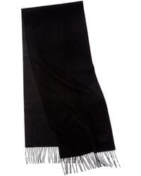 Vince - Double-Face Solid Long Leather-Trim Wool & Cashmere-Blend Scarf - Lyst