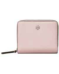 Tory Burch - Emerson Mixed-Materials Mini Leather Wallet - Lyst