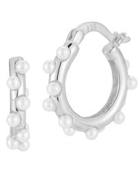 Sphera Milano - 2.5Mm Pearl Hoops - Lyst
