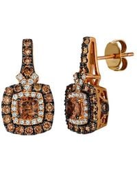 Le Vian - Euphoria Chocolate 14K Rose 1.52 Ct. Tw. Diamond Drop Earrings - Lyst