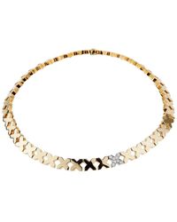 Tiffany & Co. - 18K Two-Tone 0.16 Ct. Tw. Diamond Choker Necklace (Authentic Pre-Owned) - Lyst