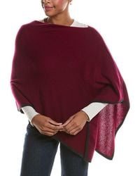 Sofiacashmere - Sofiacashmere Tipped Cashmere-Blend Poncho - Lyst
