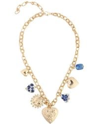 Saachi - 14K Mixed Charm Necklace - Lyst