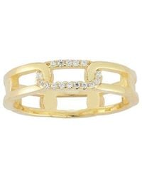 Sphera Milano - 14K Over Cz Chain Ring - Lyst