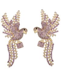 Eye Candy LA - Cz Flying Bird Statement Earrings - Lyst