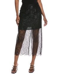 Cece - Lace Midi Skirt - Lyst