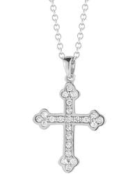 Reiss - 14K 0.30 Ct. Tw. Diamond Cross Necklace - Lyst