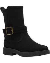 Clarks - Nella Mid Suede Boot - Lyst