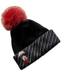 Fendi Karlito Wool, Cashmere & Silk-blend Hat - Black
