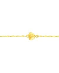 HAWLEY ST - 14K Heart Anklet - Lyst