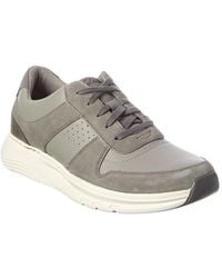 Clarks - Motion Trek Go Leather Sneaker - Lyst