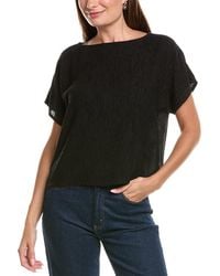 Eileen Fisher - Woven Plissé Top - Lyst