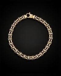 Italian Gold - 14k Two-tone Railroad Bracelet - Lyst