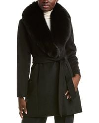 Sofiacashmere - Sofiacashmere Wool-Blend Wrap Coat - Lyst