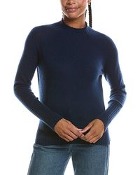 Forte - Basic Trim Low Funnel 100% Cashmere Pullover - Lyst