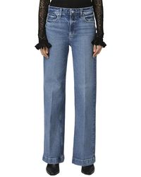 PAIGE - Leenah Mid Rise Trouser Leg Jean - Lyst