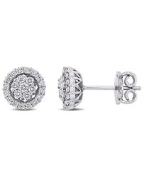 Diamond Select Cuts - 14K 0.52 Ct. Tw. Diamond Halo Studs - Lyst