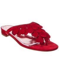 Manolo Blahnik - Tamako Suede Sandal - Lyst