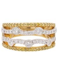 Diana M. Jewels - Fine Jewelry 14K Two-Tone 0.95 Ct. Tw. Diamond Half-Eternity Ring - Lyst
