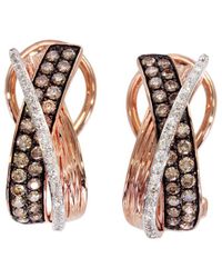 Effy - 14k Rose Gold 0.73 Ct. Tw. Diamond Earrings - Lyst