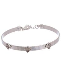 Meshmerise - 18K Over 0.05 Ct. Tw. Diamond Bangle Bracelet - Lyst