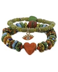 Ebru Jewelry - One Of A Kind Plated Beaded Bracelet - Lyst