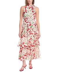 Julia Jordan - Printed Chiffon Maxi Dress - Lyst