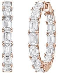 Diana M. Jewels - Diana M. 14K Rose 8.00 Ct. Tw. Lab-Grown Diamond Hoop Earrings - Lyst
