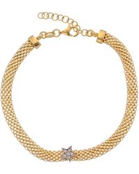 Meshmerise - 18k Over Silver 0.07 Ct. Tw. Diamond Bracelet - Lyst