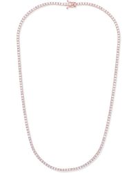 Diana M. Jewels - Fine Jewelry 14k Rose Gold 8.00 Ct. Tw. Diamond Tennis Necklace - Lyst