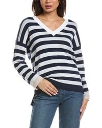 Forte - High-Low Stripe Cashmere-Blend Sweater - Lyst
