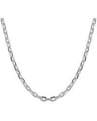 Glaze Jewelry - Rhodium Plated Link Necklace - Lyst