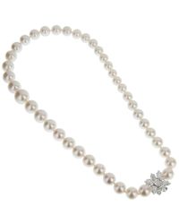Harry Winston - Platinum 9.25 Ct. Tw. Diamond & 11.1-17.2Mm Pearl Necklace (Authentic Pre-Owned) - Lyst
