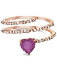 Forever Creations USA Inc. - Forever Creations 14K Rose 0.30 Ct. Tw. Diamond Ring - Lyst