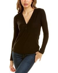 James Perse - Henley Top - Lyst